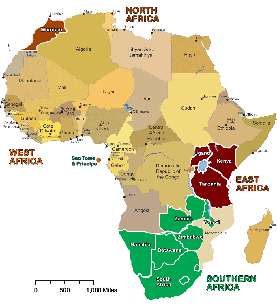 map-of-african-countries